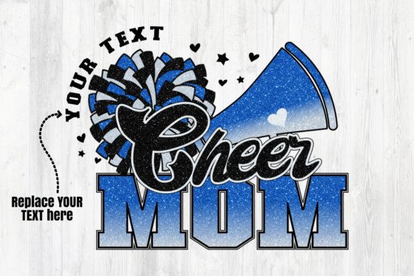 Cheer Mom Blue White Sublimation