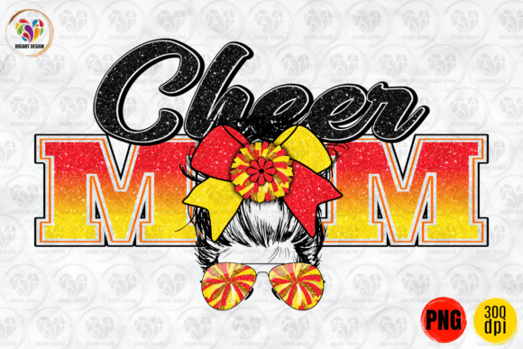 Cheer Mom Red Yelloe Sublimation