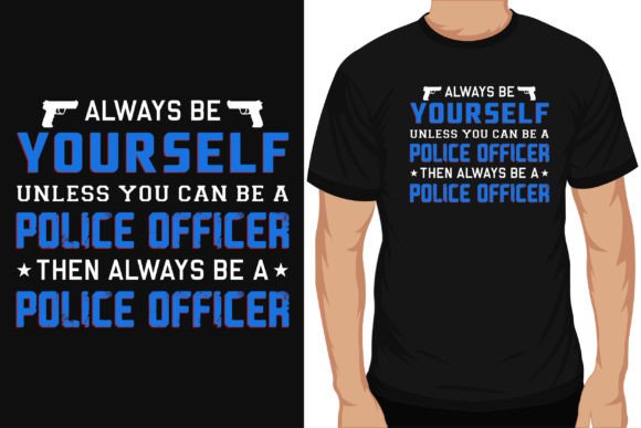 Police Officer Typography Tshirt Design