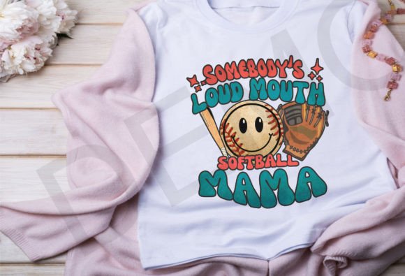 Somebody’s Loud Mouth Softball Mama PNG